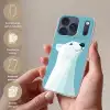 Ijsbeer - Lichtblauw - Minimalistisch Telefoonhoesje iPhone 17 Pro klein -sfeer3_NL