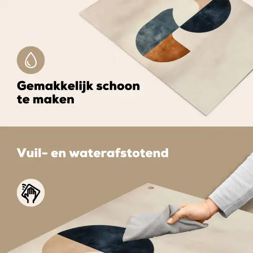 Cirkels - Abstract - Kleurrijk Inductie beschemer met haakjes klein -ky-schoon-nl