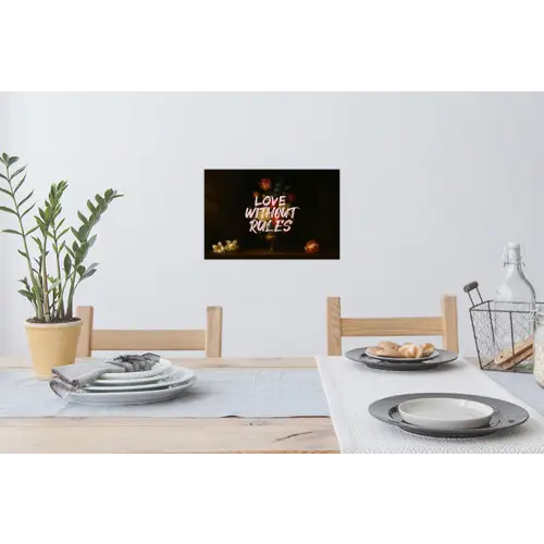 Liefde - Modern - Bloemen Muursticker klein -eettafel