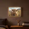 Schotse hooglander - Dieren portret - Natuur - Dier Light Box met batterij (Wandlamp) middel -sfeer4