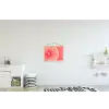 Grapefruit - Roze - Levendig textielposter latten blank klein -kinderkamer