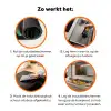Tulpen - Geel - Penseelstreken - Abstract Inductie beschermer vinyl 3mm klein -zzzzzzz-td-werking