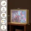 Tulpen - Glazen - Bloemblaadjes - Pasteltinten Light Box met batterij (Wandlamp) middel -USP_websiteoverzichtNL