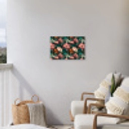 Bloemen - Schilderachtig - Patroon - Roze Tuinposter op houten frame 2 cm dik klein 845 -sfeer1
