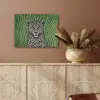 Panter - Zebrapatroon - Groen PET vilt klein -sfeer4