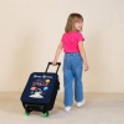 Astronaut - Quote - Planeten - Sterren Kinderkoffer - Zwart klein -sfeer1