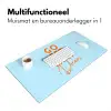Blauw - Oranje - Tekst Muismat XXL klein -sfeer4