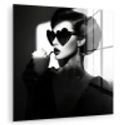 Vrouw - Zwart - Hart plexiglas 5mm klein -zzzproduct_nieuw