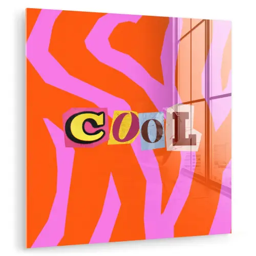 Zebraprint - Grafisch - COOL - Oranje plexiglas 5mm klein -zzzproduct_nieuw