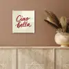 Ciao bella - Rood - Wit - Minimalistisch plexiglas 5mm klein -sfeer5