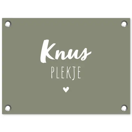 Spreuken - Knus plekje - Tekst - Zomer tuinposter los doek klein -3d