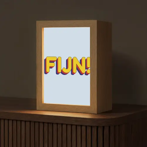Fijn - Geel - Oranje Light Box met kabel (Tafellamp) klein -z3d_website