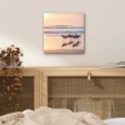 Zee - Vogels - Strand aluminium wit klein -sfeer3
