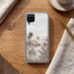 Kraanvogels - Palmbomen - Tropisch Telefoonhoesje Samsung Galaxy A12 klein -sfeer1