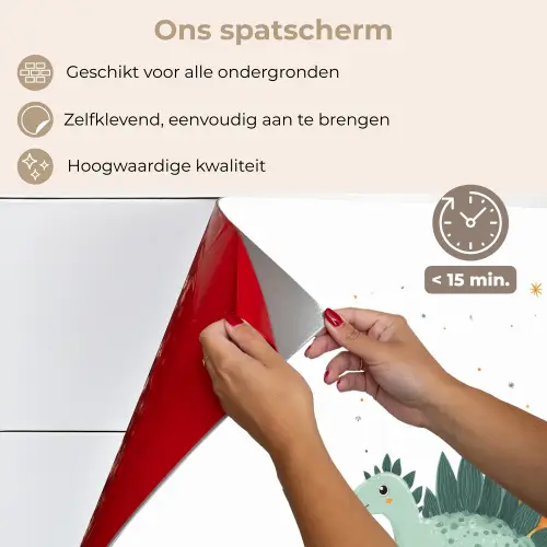 Planten - Sterren - Dinosaurussen - Oranje keuken achterwand spatscherm klein -spatscherm_NL