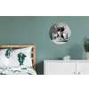 Chihuahua - Hond - Zonnebril - Humoristisch - Zwart - Wit - Spaghetti Wandcirkel aluminium klein -slaapkamer