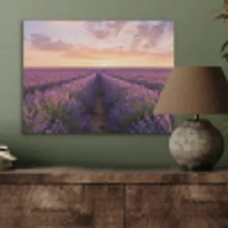 Landschap - Lavendelveld - Paars PET vilt klein -sfeer2