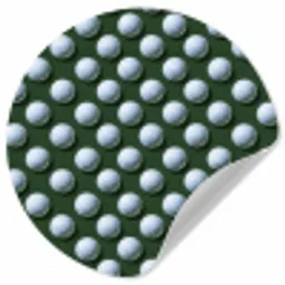 Ballen - Golf - Groen Wandcirkel behangsticker klein 186 -3d