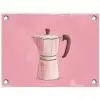 Roze - Mokkapot - Illustratie - Koffie tuinposter los doek klein -3d