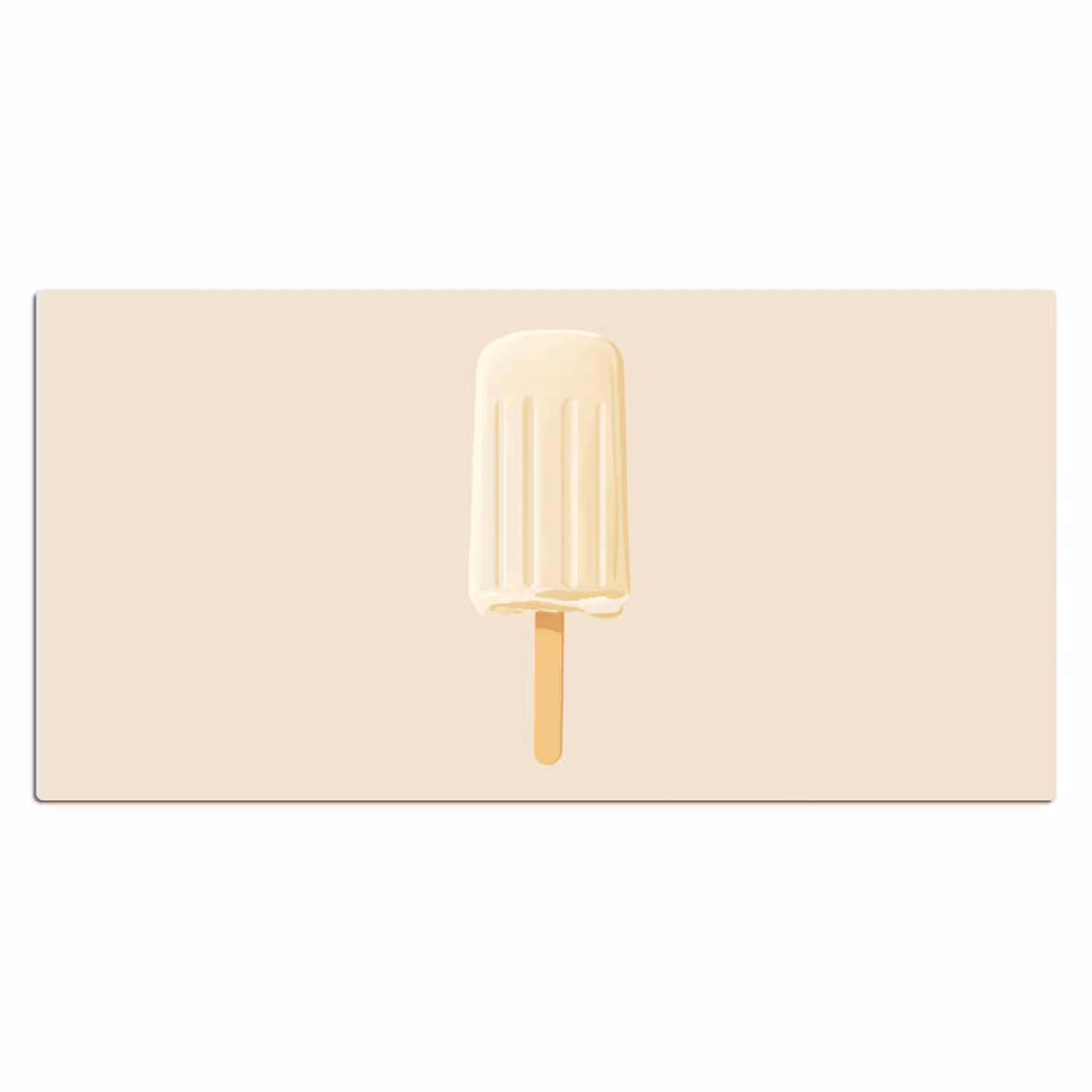 Minimalistisch - Waterijsje - Stokje - Beige Muismat XXL klein -3d_leeg