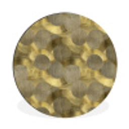Modern - Geometrisch - Goud Wandcirkel aluminium klein 190 -3d