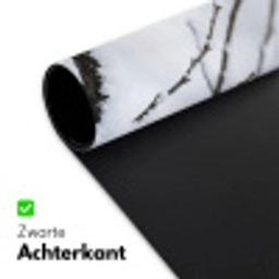 Roodborstje - Tak - Sneeuw - Winter - Levendig Muismat XXL klein -sfeer2