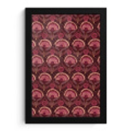 Antiek - Bloemen - Kleurrijk fotolijst zwart zonder passe partout klein 224 -3d