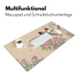 Bloemen - Vogels - Bloemen Muismat XXL klein -ysfeer4_duits