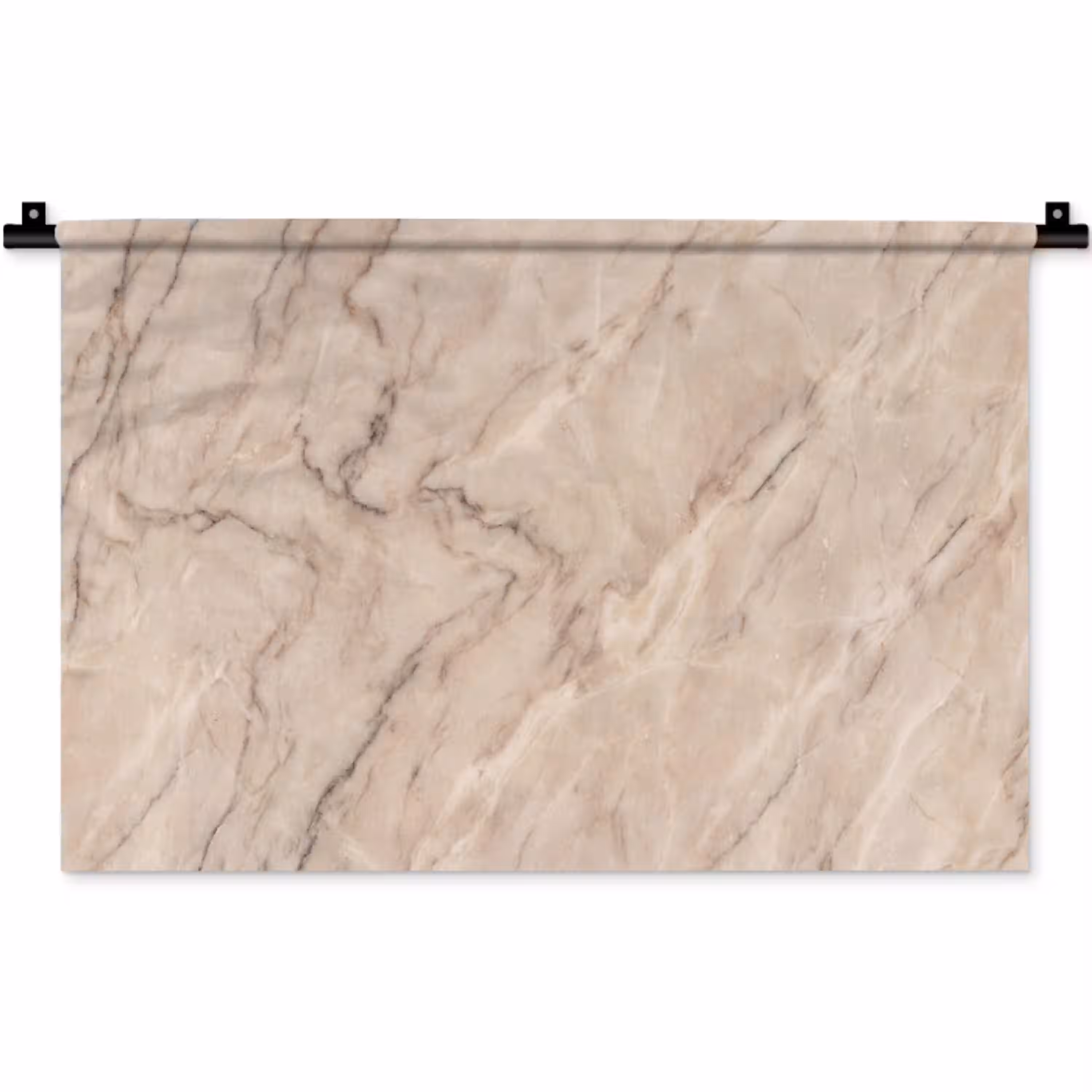 Marmer - Patroon - Abstract - Modern - Beige Wandkleed katoen klein -zz3d
