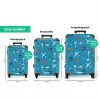 Luchtvaartthema met vliegtuigen op blauwe achtergrond NBS - Handbagage koffer - Kinderen Unisex middel zzzzzzVergelijking_3DE