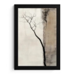 Wabi sabi - Plant - Beige fotolijst zwart zonder passe partout klein -3d
