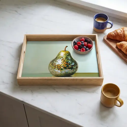 Fruit - Disco - Art - Glitter Dienblad Rechthoek middel -sfeer2