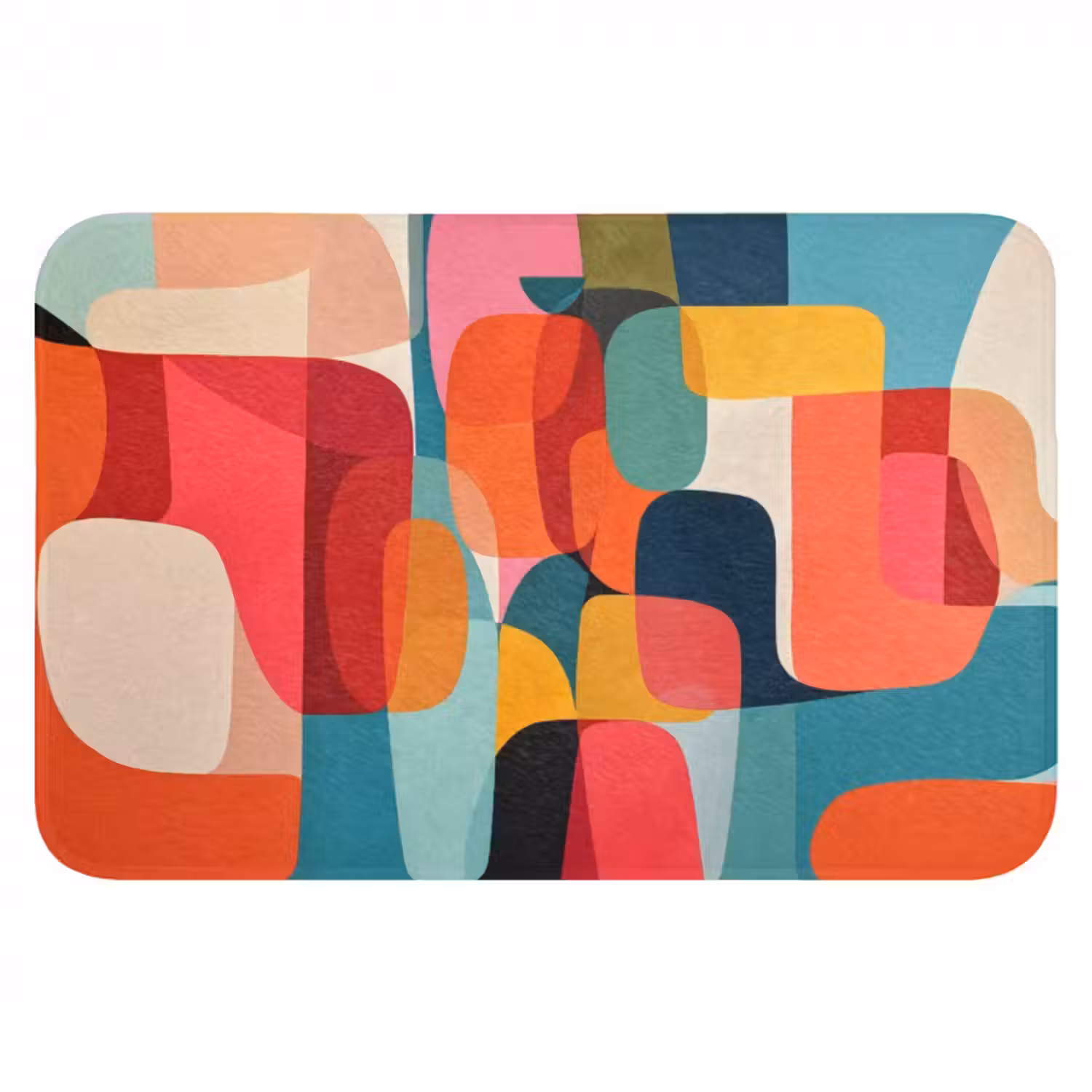 Badmat - Vormen - Kleurrijk - Abstract - Vlakken