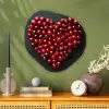 Kersen - Hart - Rood - Zwart Wandcirkel Organisch Plexiglas middel -sfeer2