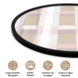 Ruitpatroon - Aardetinten - Minimalistisch Fotolijst rond zonder passe partout klein 856 -closeup_NL