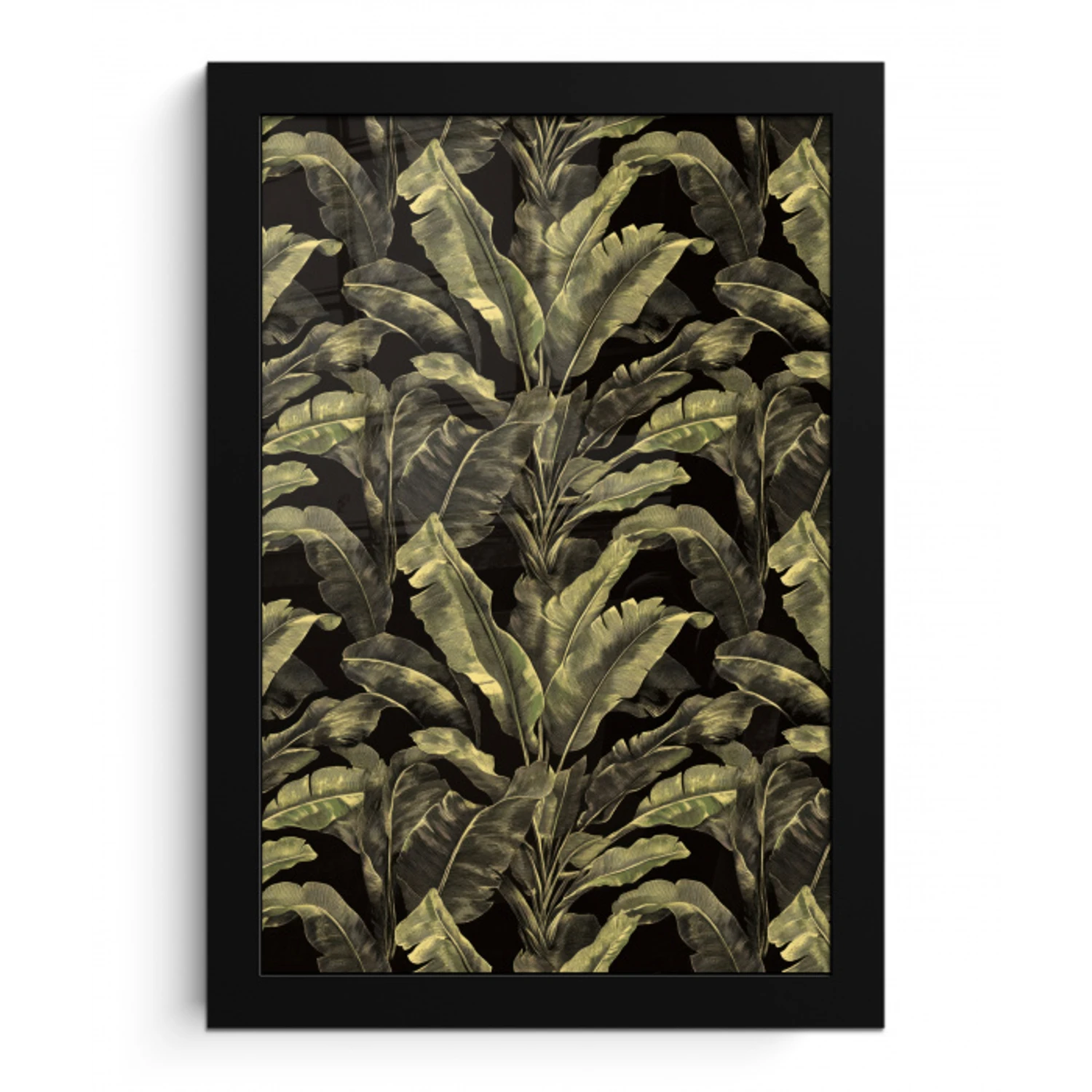Botanisch - Bladeren - Groen fotolijst zwart zonder passe partout klein 224 -3d