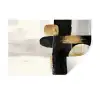 Vormen - Penseelstreken - Abstract - Goud Muursticker klein -3d