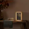 Donkerbruin - Bloem - Textuur - Artisjok Light Box met kabel (Tafellamp) klein -sfeer4