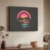 Cirkel - Abstract - Roze Textielframe - compleet frame klein -sfeer3