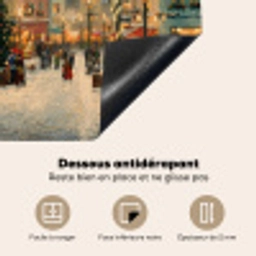 Kerstsfeer - Stadsplein - Kleurrijk Inductie beschermer vinyl 3mm middel -usfeer4_FR