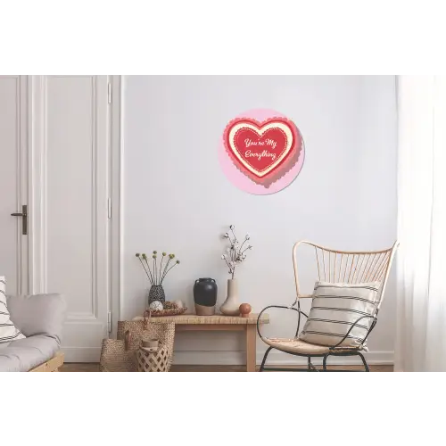 Liefde - Hart - Valentijn Wandcirkel aluminium klein -woonkamer