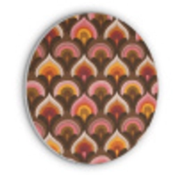 Patroon - Retro - Kleurrijk Akoestische PET Vilt - Rond klein 838 -3d