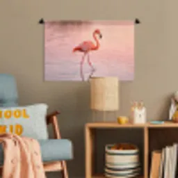 Flamingo - Water - Roze Wandkleed katoen klein -wsfeer4_kind