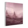 Landschap - Mistig - Roze plexiglas 5mm klein -z3d