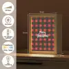 Geruit - Rood - Tekst - Christmas Light Box met kabel (Tafellamp) klein -USP_NL