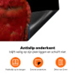 Ara - Portret - Rood Inductie beschermer vinyl 3mm klein -zzzzzzz-td-onderkant