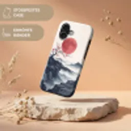 Kersenbloesem - Oosters - Rood Toughcase MagSafe Apple iPhone 17 klein -USP_RandenV_DE