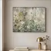 Bloemen - Bladeren - Abstract - Modern Textielframe zwart klein -sfeer2