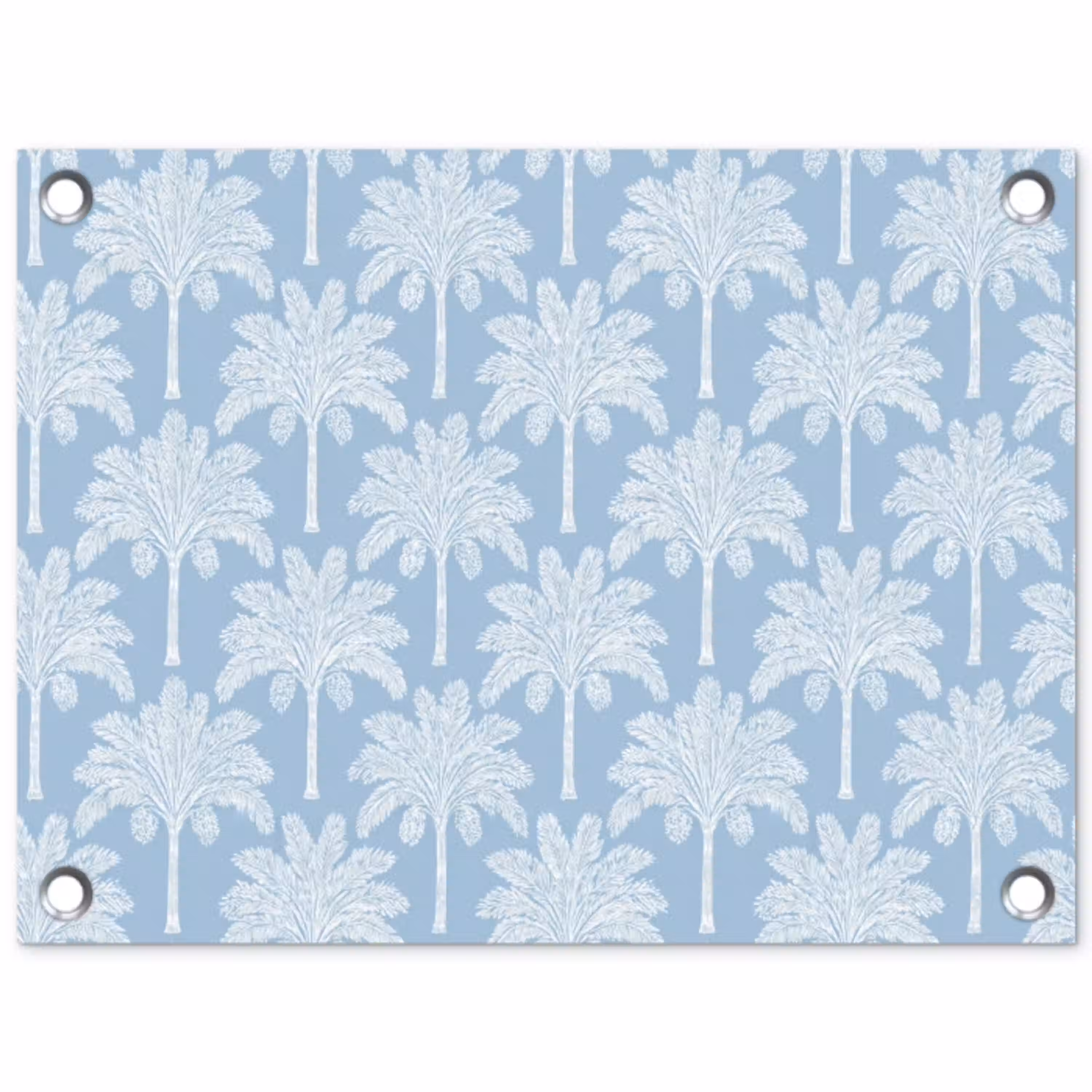 Palmboom - Modern - Blauw tuinposter los doek klein 239 -3d