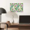 Bladeren - Flamingo - Bloemen - Jungle aluminium wit klein -sfeer5